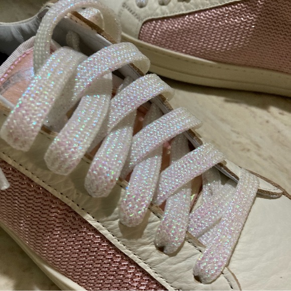 P448 John Glitter Sneakers Pink Iridescent Size 6 - Picture 5 of 5